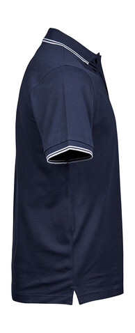 Tee Jays Luxury Stripe Stretch Polo, Navy/White, S bedrucken, Art.-Nr. 507542522