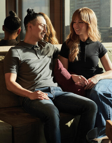 SG Signature Tagless Polo Stretch Men, Dark Black, M bedrucken, Art.-Nr. 511521044