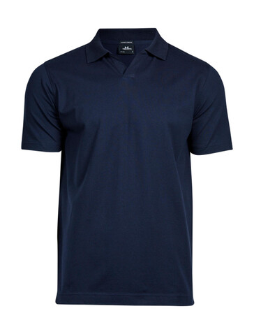 Tee Jays Luxury Stretch V-Neck Polo, Navy, L bedrucken, Art.-Nr. 512542005