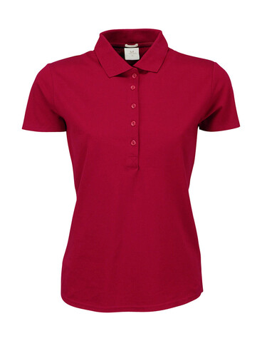 Tee Jays Ladies` Luxury Stretch Polo, Deep Red, L bedrucken, Art.-Nr. 513544065