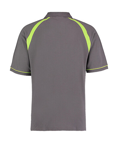 Kustom Kit Classic Fit Oak Hill Polo, Black/Bright Red, S bedrucken, Art.-Nr. 515111573