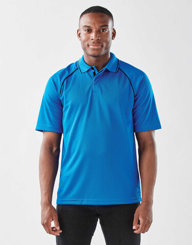 StormTech Endurance HD Polo, Black/Dolphin, L bedrucken, Art.-Nr. 515181813