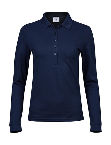 Tee Jays Ladies` Luxury LS Stretch Polo, Navy, S bedrucken, Art.-Nr. 520542003 Tee Jays Ladies` Luxury LS Stretch Polo, Navy, S bedrucken, Art.-Nr. 520542003