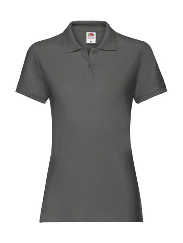 Fruit of the Loom Ladies` Premium Polo, Light Graphite, M (12) bedrucken, Art.-Nr. 528011354