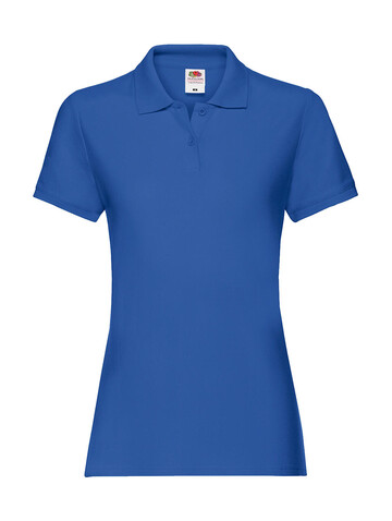 Fruit of the Loom Ladies` Premium Polo, Royal Blue, L (14) bedrucken, Art.-Nr. 528013005