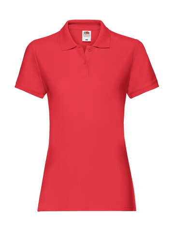 Fruit of the Loom Ladies` Premium Polo, Red, L (14) bedrucken, Art.-Nr. 528014005