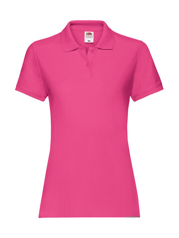 Fruit of the Loom Ladies` Premium Polo, Fuchsia, XS (8) bedrucken, Art.-Nr. 528014392