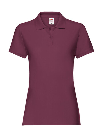 Fruit of the Loom Ladies` Premium Polo, Burgundy, M (12) bedrucken, Art.-Nr. 528014484