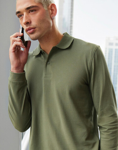 B &amp; C My Polo 180 LSL, Blush Blue, S bedrucken, Art.-Nr. 528423032