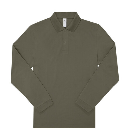 B &amp; C My Polo 180 LSL, Camo Green, M bedrucken, Art.-Nr. 528425293