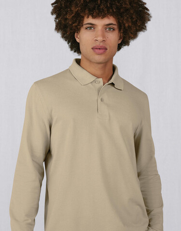B &amp; C My Polo 180 LSL, Blush Blue, S bedrucken, Art.-Nr. 528423032