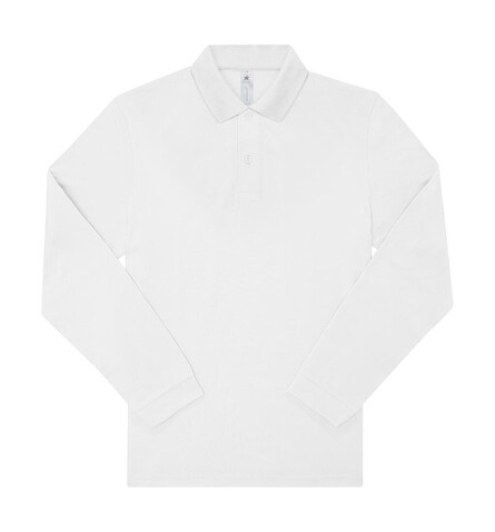 B &amp; C My Polo 210 LSL, White, S bedrucken, Art.-Nr. 530420002