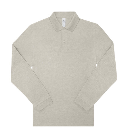 B &amp; C My Polo 210 LSL, Heather Grey Fog, 3XL bedrucken, Art.-Nr. 530421097