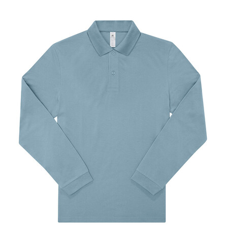 B &amp; C My Polo 210 LSL, Amalfi Blue, M bedrucken, Art.-Nr. 530423053