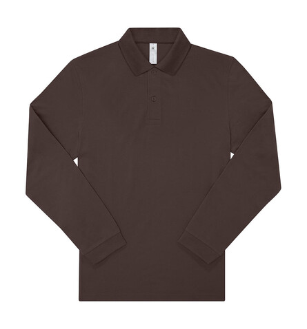 B &amp; C My Polo 210 LSL, Roasted Coffee, 2XL bedrucken, Art.-Nr. 530427066
