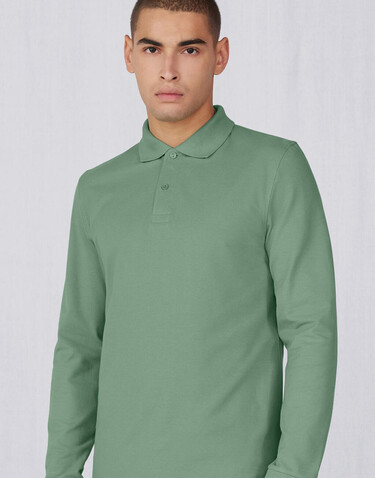 B &amp; C My Polo 210 LSL, Sport Grey, L bedrucken, Art.-Nr. 530421254