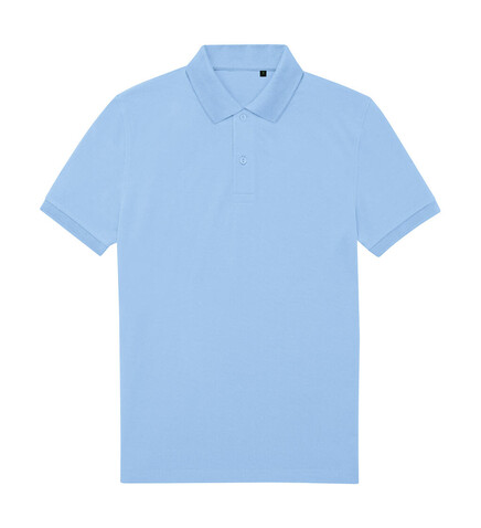 B &amp; C My Eco Polo 65/35, Lotus Blue, M bedrucken, Art.-Nr. 531423043
