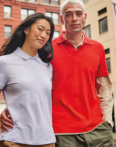 B &amp; C My Eco Polo 65/35, Melon Orange, 2XL bedrucken, Art.-Nr. 531424406