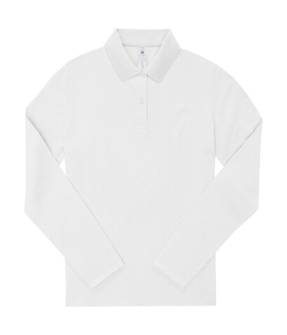 B &amp; C My Polo 180 LSL /Women, White, XS bedrucken, Art.-Nr. 533420002