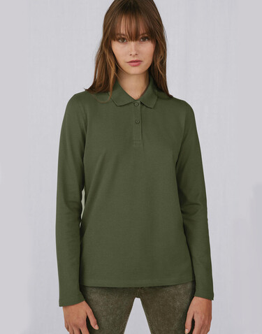 B &amp; C My Polo 180 LSL /Women, White, XS bedrucken, Art.-Nr. 533420002