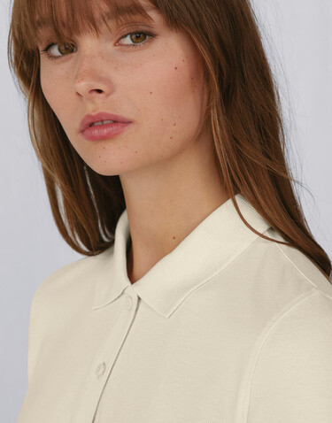 B &amp; C My Polo 180 LSL /Women, White, XS bedrucken, Art.-Nr. 533420002