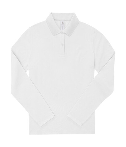 B &amp; C My Polo 210 LSL /Women, White, XS bedrucken, Art.-Nr. 535420002