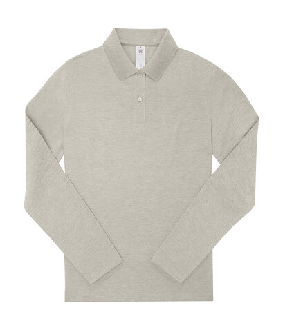 B &amp; C My Polo 210 LSL /Women, Heather Grey Fog, S bedrucken, Art.-Nr. 535421093