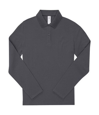 B & C My Polo 210 LSL /Women, Dark Grey, S bedrucken, Art.-Nr. 535421283 B & C My Polo 210 LSL /Women, Dark Grey, S bedrucken, Art.-Nr. 535421283