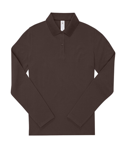 B &amp; C My Polo 210 LSL /Women, Roasted Coffee, L bedrucken, Art.-Nr. 535427065