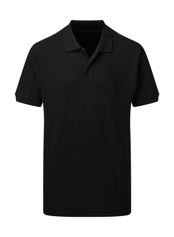 SG Poly Cotton Polo Men, Black, XL bedrucken, Art.-Nr. 539521016
