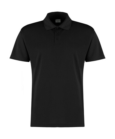 Kustom Kit Regular Fit Cooltex® Plus Micro Mesh Polo, Black, M bedrucken, Art.-Nr. 542111014