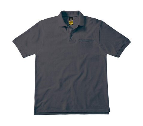 B &amp; C Energy Pro Workwear Pocket Polo, Dark Grey, 4XL bedrucken, Art.-Nr. 543421289