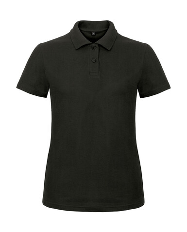B &amp; C ID.001 /women Piqué Polo Shirt, Black, XS bedrucken, Art.-Nr. 547421012
