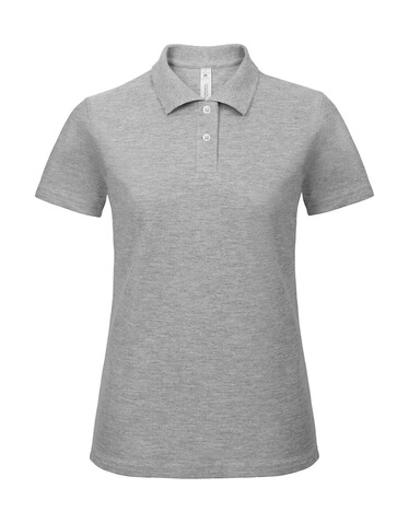 B &amp; C ID.001 /women Piqué Polo Shirt, Heather Grey, 2XL bedrucken, Art.-Nr. 547421237