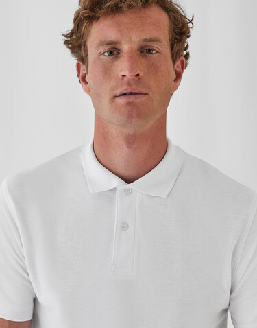 B &amp; C ID.001 Piqué Polo Shirt, White, XS bedrucken, Art.-Nr. 548420002