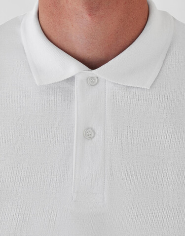B &amp; C ID.001 Piqué Polo Shirt, White, XS bedrucken, Art.-Nr. 548420002