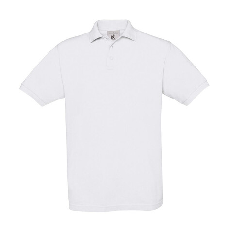 B &amp; C Safran Piqué Polo, White, XL bedrucken, Art.-Nr. 549420006