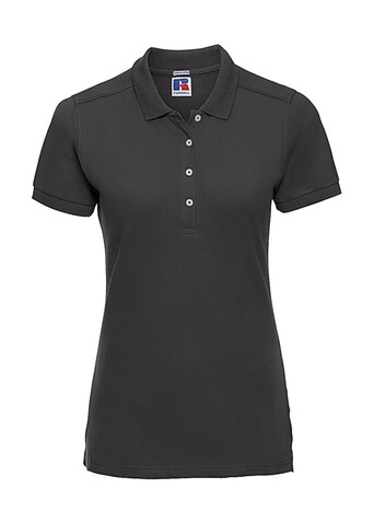Russell Europe Ladies` Fitted Stretch Polo, Black, S bedrucken, Art.-Nr. 566001013