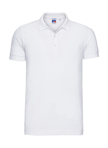 Russell Europe Men`s Fitted Stretch Polo, White, 3XL bedrucken, Art.-Nr. 567000008