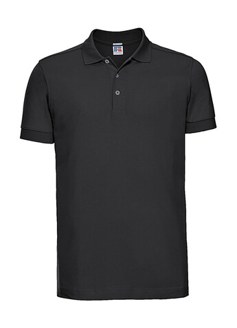 Russell Europe Men`s Fitted Stretch Polo, Black, XL bedrucken, Art.-Nr. 567001016