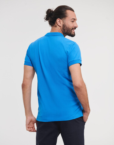 Russell Europe Men`s Fitted Stretch Polo, Black, 2XL bedrucken, Art.-Nr. 567001017
