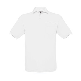 B & C Safran Pocket Polo, White, 2XL bedrucken, Art.-Nr. 574420007 B & C Safran Pocket Polo, White, 2XL bedrucken, Art.-Nr. 574420007