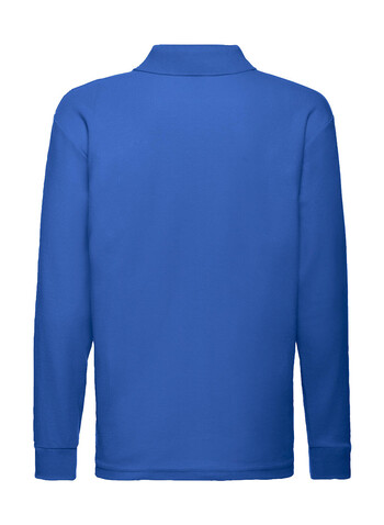 Fruit of the Loom Kids` 65/35 Long Sleeve Polo, White, 104 (3-4) bedrucken, Art.-Nr. 578010003
