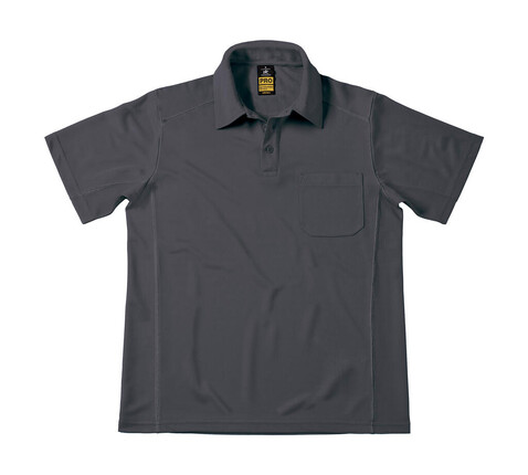 B &amp; C Coolpower Pocket Polo, Black, S bedrucken, Art.-Nr. 592421013
