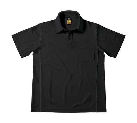 B &amp; C Coolpower Pocket Polo, Black, S bedrucken, Art.-Nr. 592421013