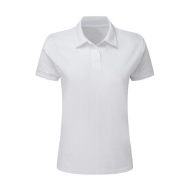 SG Poly Cotton Polo Women, White, XS bedrucken, Art.-Nr. 593520002