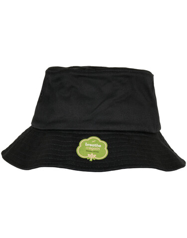 Flexfit Organic Cotton Bucket Hat, Black, One Size bedrucken, Art.-Nr. 602681010