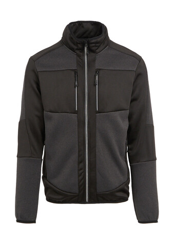 Regatta E-Volve Stretch Hybrid Midlayer Jacket, Ash/Black, XS bedrucken, Art.-Nr. 605171592