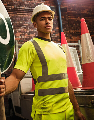 Regatta Pro Hi-Vis T-Shirt, Yellow, 4XL bedrucken, Art.-Nr. 612176017