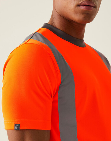 Regatta Pro Hi-Vis T-Shirt, Orange, S bedrucken, Art.-Nr. 612174121